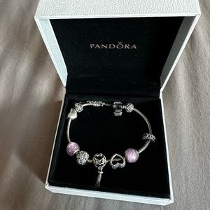 Pandora bracelet with charms